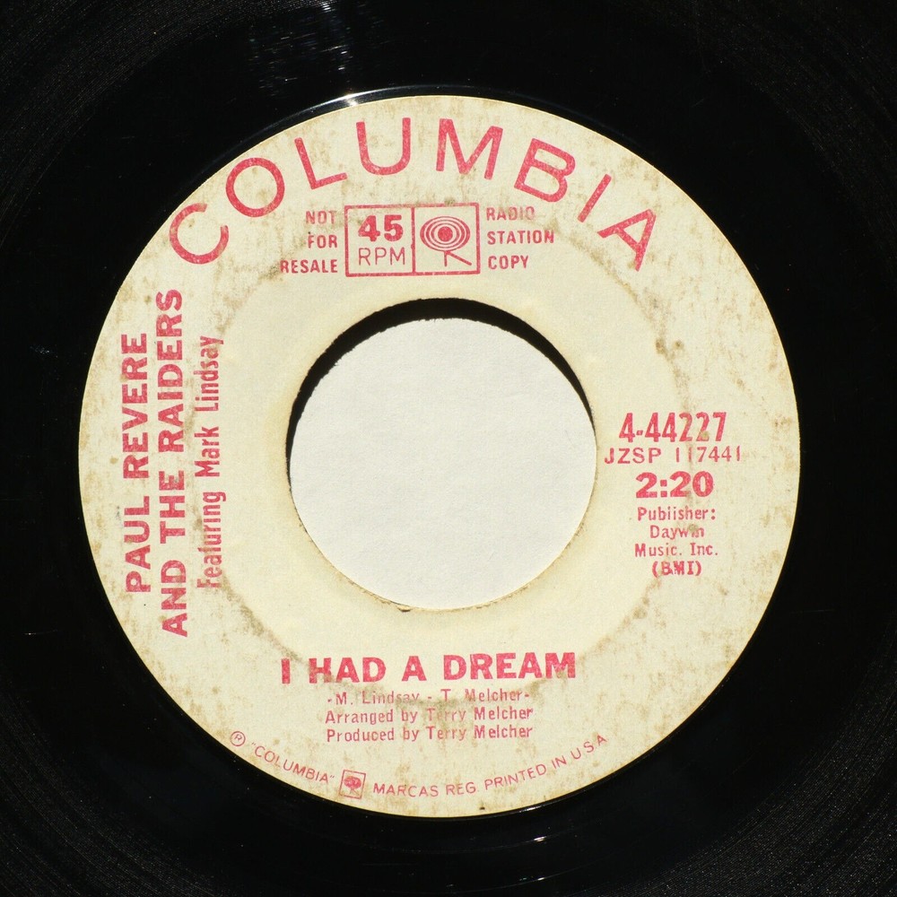 Paul Revere And The Raiders *Upon Your Leaving/I Had A Dream* 45 rpm 7" Record